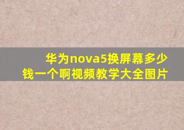 华为nova5换屏幕多少钱一个啊视频教学大全图片