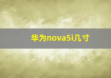 华为nova5i几寸