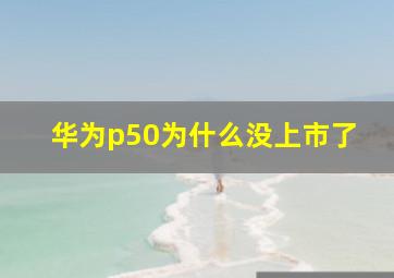 华为p50为什么没上市了