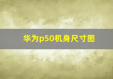 华为p50机身尺寸图