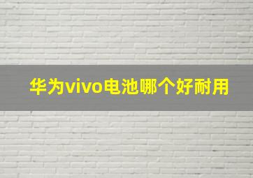 华为vivo电池哪个好耐用