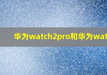 华为watch2pro和华为watch3