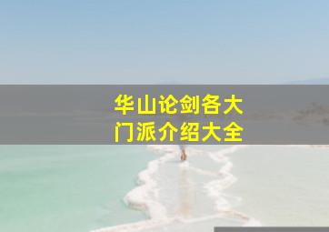 华山论剑各大门派介绍大全