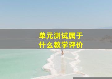 单元测试属于什么教学评价