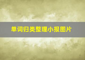 单词归类整理小报图片