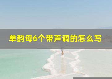 单韵母6个带声调的怎么写