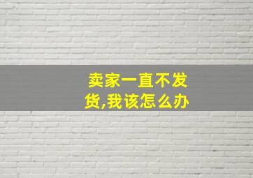 卖家一直不发货,我该怎么办