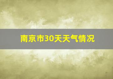 南京市30天天气情况