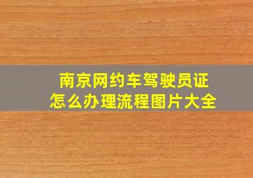 南京网约车驾驶员证怎么办理流程图片大全