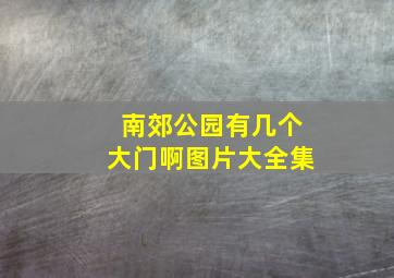 南郊公园有几个大门啊图片大全集