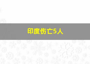 印度伤亡5人