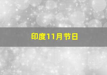 印度11月节日