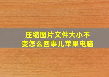 压缩图片文件大小不变怎么回事儿苹果电脑