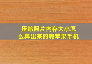 压缩照片内存大小怎么弄出来的呢苹果手机