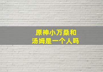 原神小万桑和汤姆是一个人吗