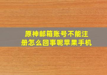 原神邮箱账号不能注册怎么回事呢苹果手机