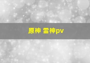 原神 雷神pv