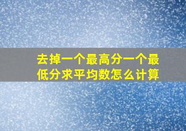 去掉一个最高分一个最低分求平均数怎么计算