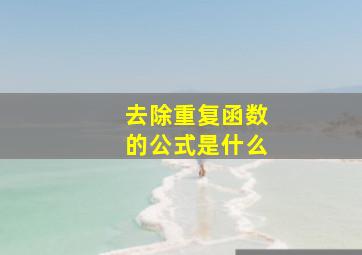 去除重复函数的公式是什么