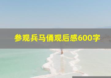 参观兵马俑观后感600字