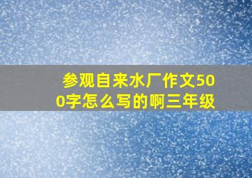 参观自来水厂作文500字怎么写的啊三年级