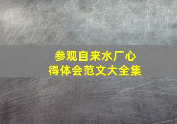 参观自来水厂心得体会范文大全集