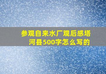 参观自来水厂观后感塔河县500字怎么写的