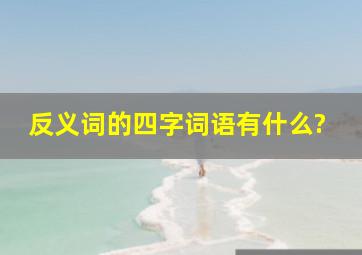 反义词的四字词语有什么?