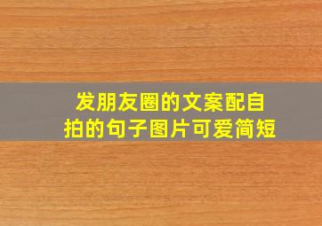 发朋友圈的文案配自拍的句子图片可爱简短