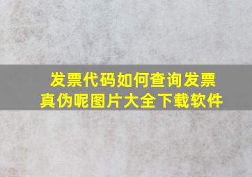 发票代码如何查询发票真伪呢图片大全下载软件