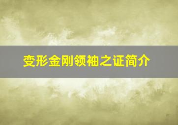 变形金刚领袖之证简介