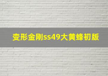 变形金刚ss49大黄蜂初版