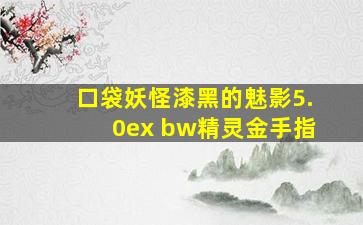 口袋妖怪漆黑的魅影5.0ex+bw精灵金手指