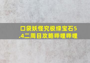 口袋妖怪究极绿宝石5.4二周目攻略哔哩哔哩