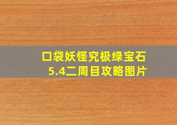 口袋妖怪究极绿宝石5.4二周目攻略图片