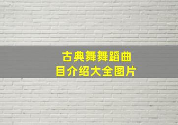 古典舞舞蹈曲目介绍大全图片