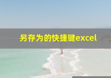 另存为的快捷键excel