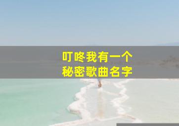 叮咚我有一个秘密歌曲名字