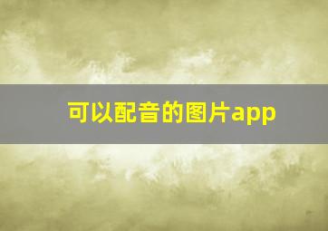 可以配音的图片app