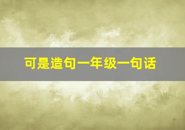 可是造句一年级一句话