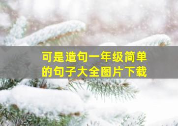 可是造句一年级简单的句子大全图片下载