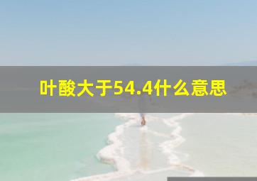 叶酸大于54.4什么意思