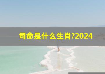 司命是什么生肖?2024