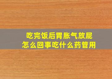 吃完饭后胃胀气放屁怎么回事吃什么药管用