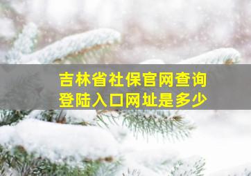 吉林省社保官网查询登陆入口网址是多少