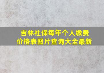 吉林社保每年个人缴费价格表图片查询大全最新