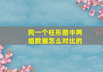 同一个柱形图中两组数据怎么对比的