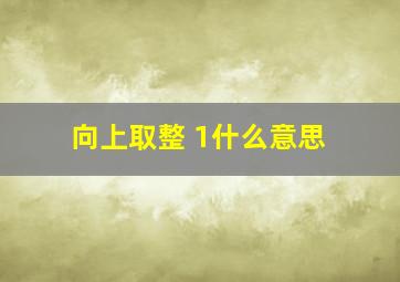 向上取整+1什么意思