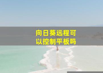 向日葵远程可以控制平板吗