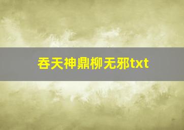 吞天神鼎柳无邪txt